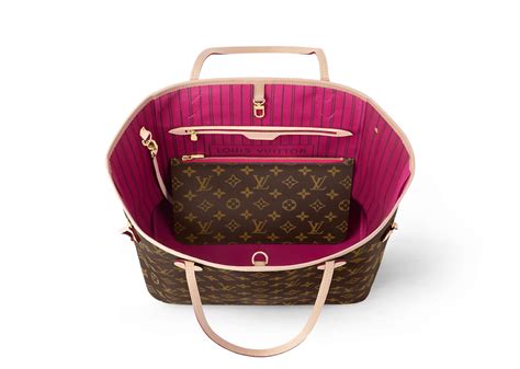 Louis Vuitton Neverfull Monogram MM Pivoine Lining.